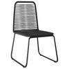 Garden Chairs 4 Pcs Poly Rattan Black