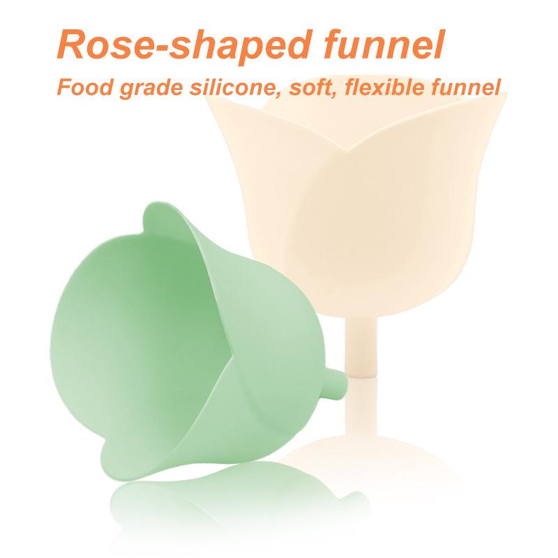 Silicone Funnel Flower Shaped Household Filter Kitchen Funnels Dispenser Liquid Funnels Kitchen Tools Wine Funnel Strainer
