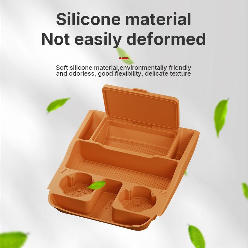 Custom Silicone Storage Box For Xiaomi Yu7 2025 2026 Center Armrest Hidden Box Cup Holder Organizer Interior Accessories