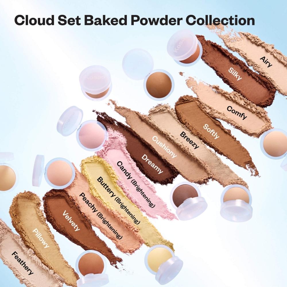 Kosas Cloud Set Baked Setting   Glättendes Talkfreies Veganes Puder 0,33 Unzen  9,5 g Breezy Sheer liGht