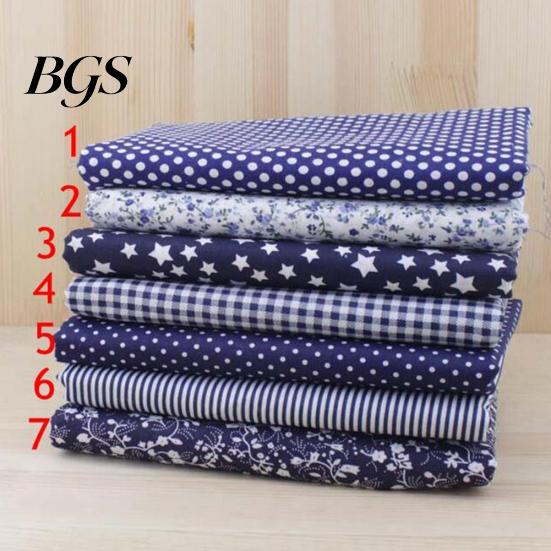 7 Pezzi 25x25cm Patchwork Floreale a Pois Tessuto di Cotone Stoffa Liscia Cucito Fai da Te Trapuntatura