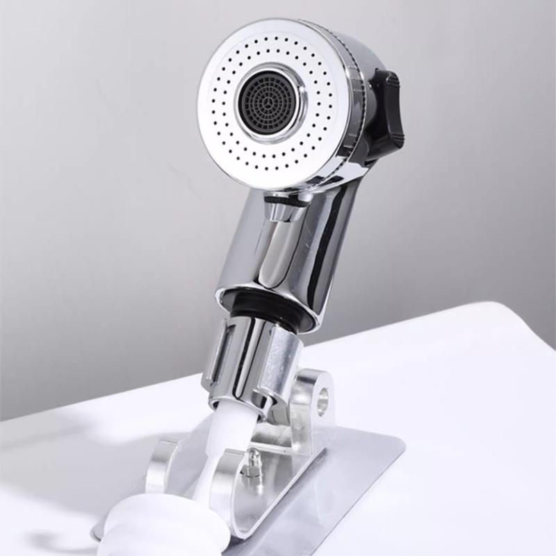 Bathroom Faucet Pull-out Hot and Cold Water Shower Head for Washing Hands and Face Basin Extension