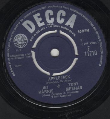 7palcová deska JET HARRIS & TONY MEEHAN - Applejack F11710 Decca 1963 UK Rock Použitá