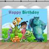 Monsters Inc University Theme Boo Girl Happy Birthday Party Background Baby Shower Photography Pink Room Decor Supplies Poster