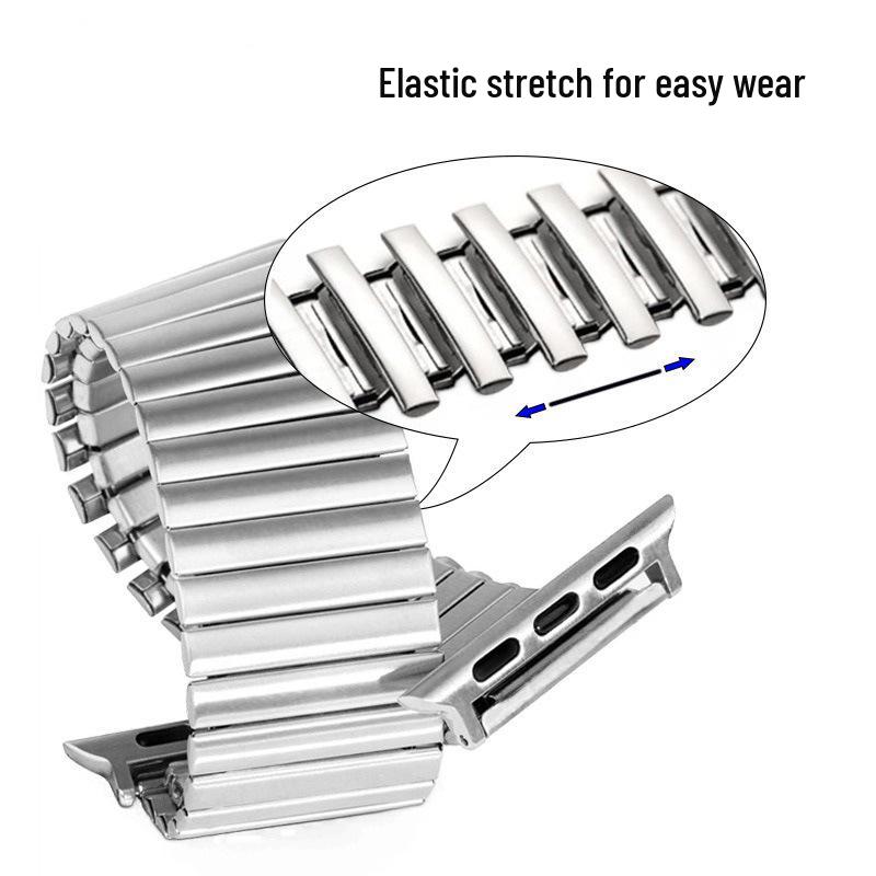 Stainless Steel Elastic Watch Band for Apple and Huawei Smartwatches