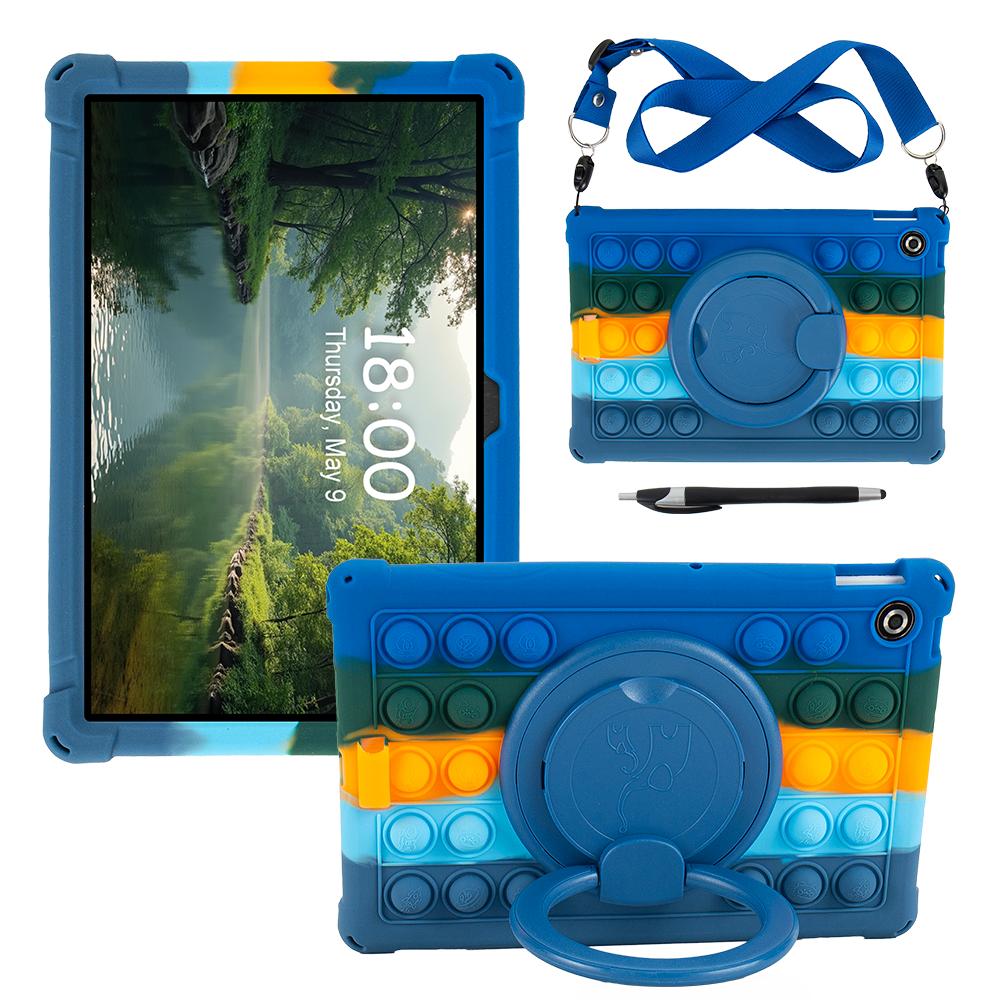 For Lenovo Tab TB311FU Case 2025 10.1 Inch Handle Stand Rotating Silicone Cover Soft Shell