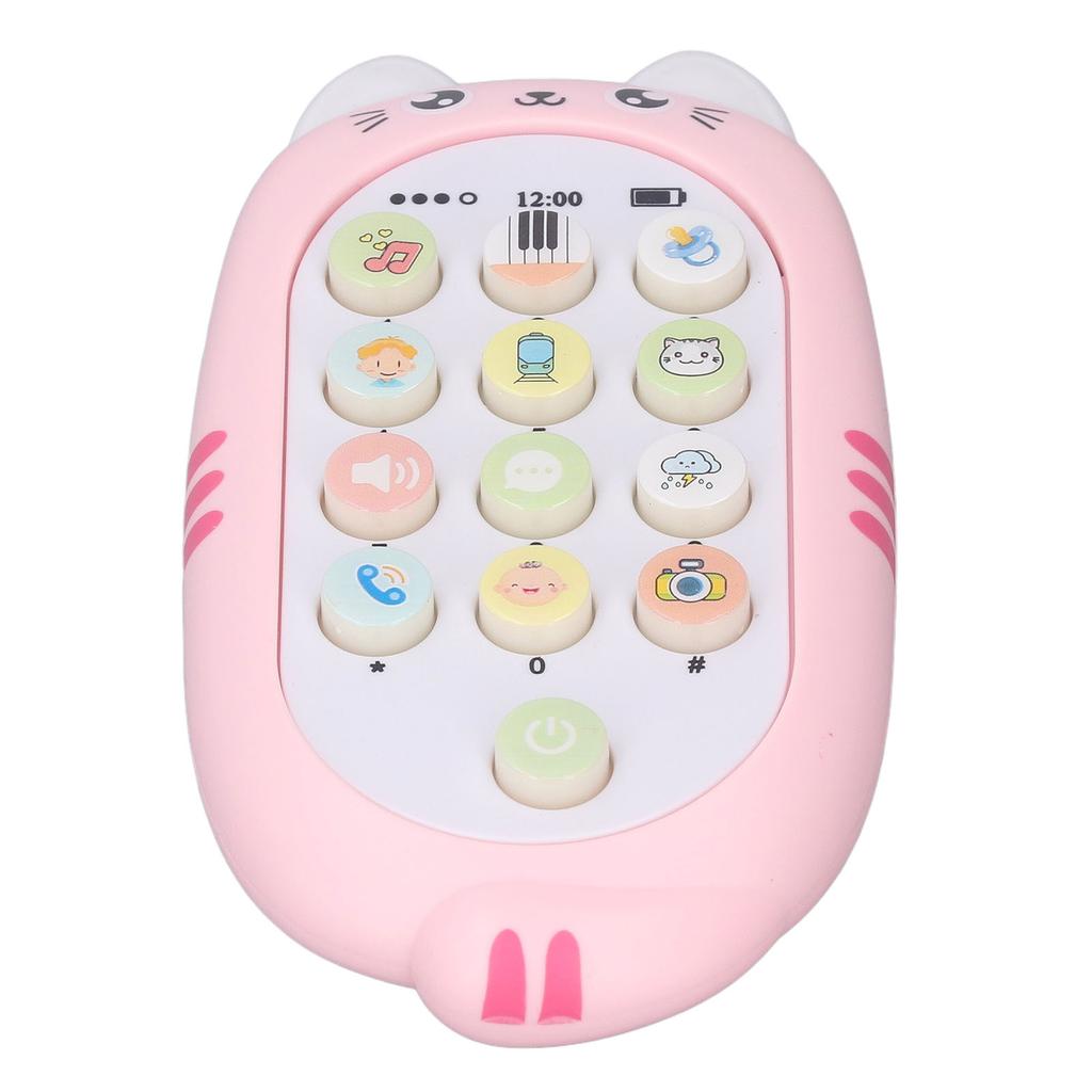 צעצוע טלפון סלולרי לתינוק טלפון נשכן עם שירים אפקט מוזיקלי מרובה אורות למתנות לילדה בת שנה בנים ורוד
