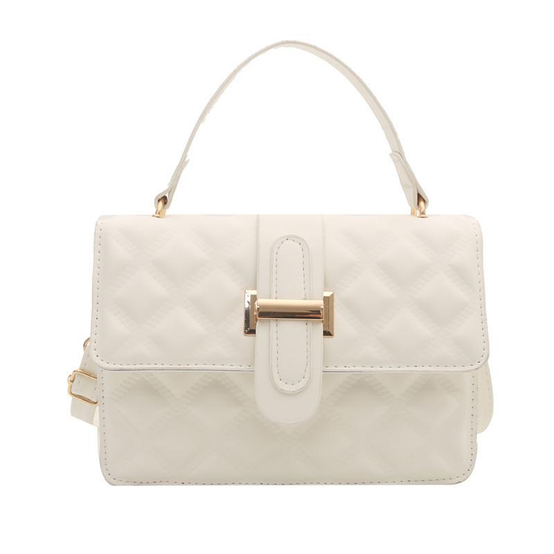 Fashionable Diamond Grid Handbag Women 2024 Spring New Popular Simple Shoulder Crossbody Bag Street Style