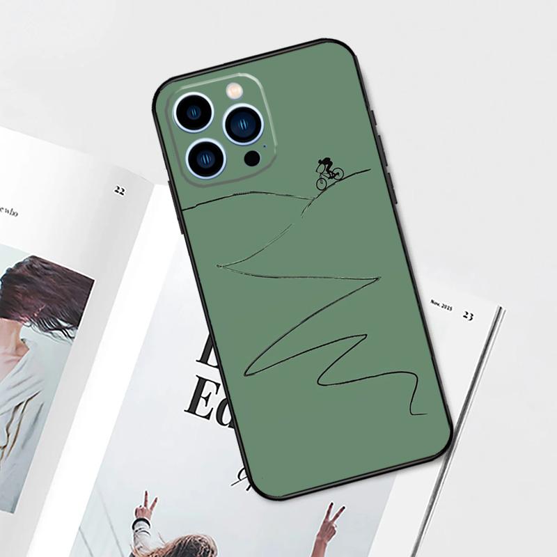 

MTB Mountain Bike Cycling Bicycle Phone Case For iPhone 15 16 14 13 12 11 Pro Max Plus Mini X XR XS Max 7 8 Soft TPU Cover iPhone 12 mini