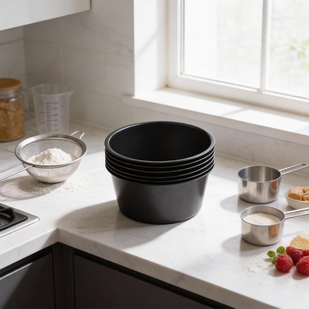 Compact Design Muffin Pan Shaped Pudding Cup Easy Release