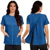 Camicia da donna post-operatoria a maniche corte colorata con chiusura posteriore e tasca