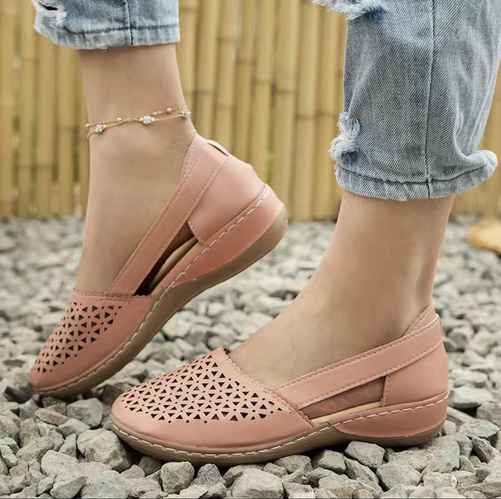 Mode Neu 2025 Sommer Sandalen Damen Baotou hohl groß Größe 43 Keil Damenschuhe Großhandel Schuhe