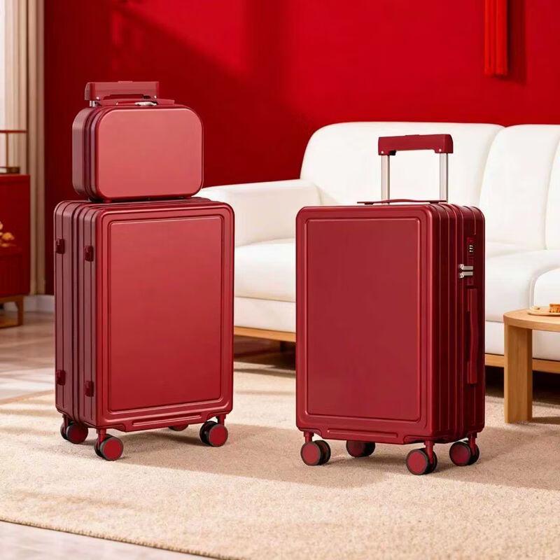 Qiuqiao Red Wedding Trolley Luggage