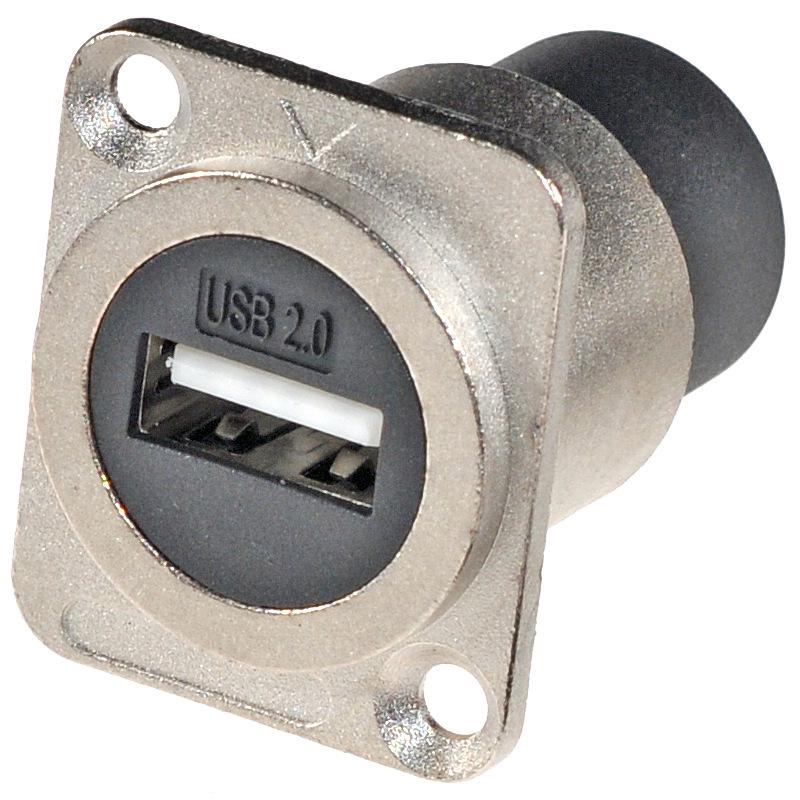 USB 3.0/2.0 Round Panel Mount Female Socket Adapter