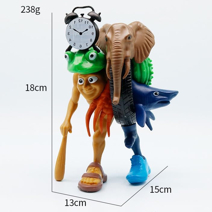 Italian Brainlot Birthday Ornament Figure, Combined, 18cm, Tuntuntunsaful, Tralarello, Tralarala, Figurine,