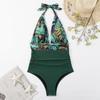 Skinny Swimsuit Women's One-piece Sexy Gradual Change Neck Backless Swimsuit Women