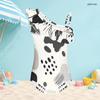 Girls One Shoulder Ruffle One Piece Marble Printed Swimsuit