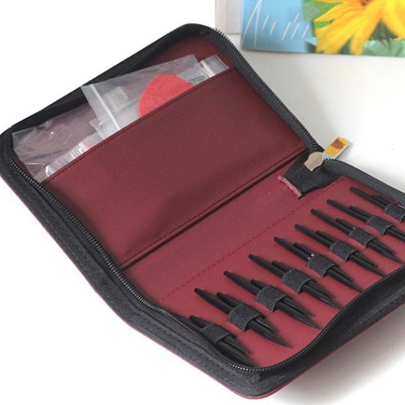 Rundstricknadel-Set Praktische Stricknadel Austauschbare Rundstricknadel Größe 3mm-6mm Häkelnadel