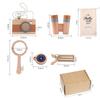 5Pcset Wooden Children Magnificat Set Toy Wooden Pretend Binocular Camera Pendant Montessori Outdoor Activity Toy Diy Present
