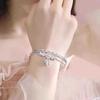 Three Lives Three Worlds Pure 9999 Sterling Silver Bracelet for Women - Young Style Gift for Girlfriend