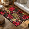 Floral Area Rug Washable Non Slip Living Room Carpet Modern Abstract Home Decor Indoor Outdoor Mat Farmhouse Entryway Doormat