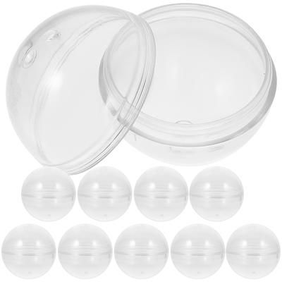 10pcs Twisted Balls Plastic Round Fillable Easter Eggs For Party Favors Candy Storage Gumballs Vending Machine Empty