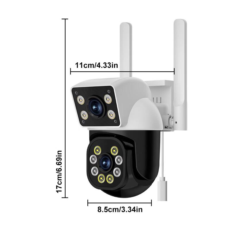 SMVP Outdoor Dual-Light Night Vision Wireless Security Camera CN plug (adapter included)