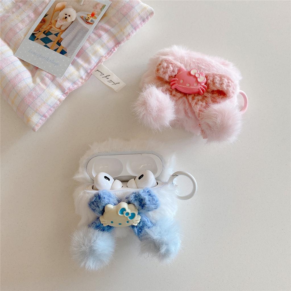 Autumn and Winter Plush Kitten for Apple AirPods 1 Generation Bluetooth Headset Case Pro1 Headphone Case New 1