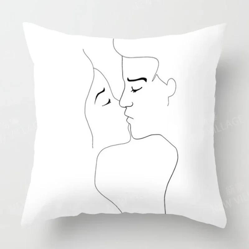 Nordic Modern Abstract Geometric Pillowcase Sofa Cushion Cover Home Decor 45x45cm 45*45 50x50 60x60cm 40x40 35x35 Boho