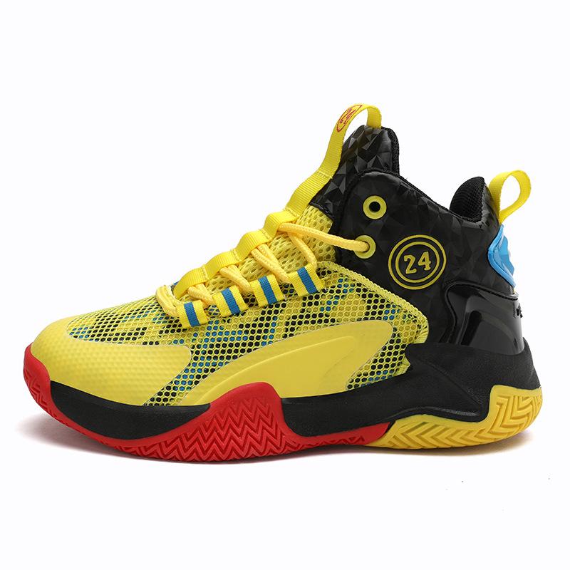 Practical Basketball Shoes for Boys 6-12 Years Old Spring and Summer Non-slip Breathable Mesh Children's Sports Shoes for Boys and Students