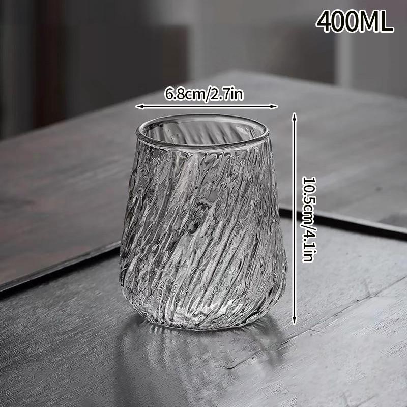 Stripe Coffee Glass Cup Ice Coffee Mug Transparent Glass Tea Cup Drinkware Juice Milk Mocha Cups Kitchen Supplies