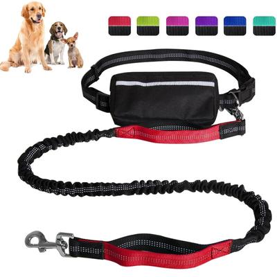 Borsa da Corsa per Cani Marsupi Set Guinzaglio Guinzaglio Riflettente Corda di Trazione Animali Domestici Cani Cintura da Corsa Jogging Trazione Guinzaglio per Cani con Marsupio