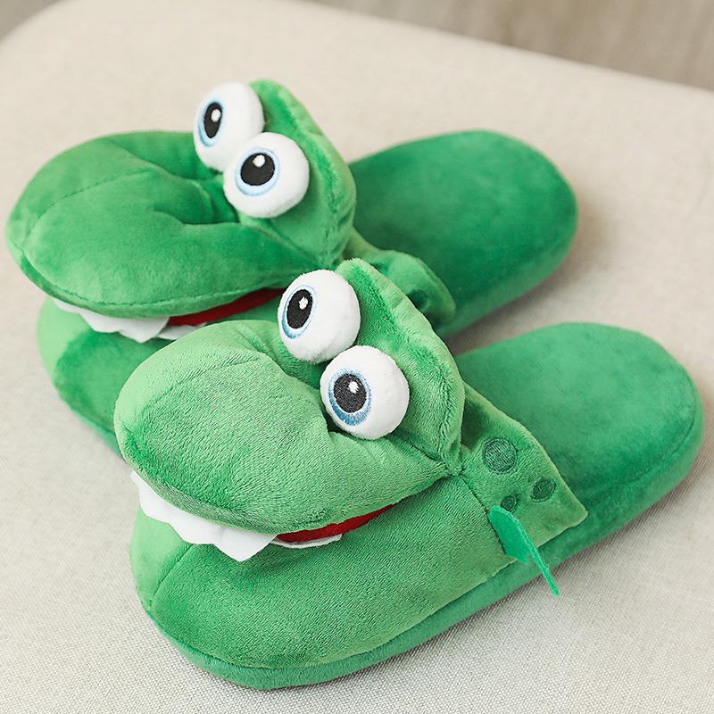TikTok Style Funny Crocodile Mouth-Opening Fish Slippers - Xiao Di Crocodile Slippers for Dancing
