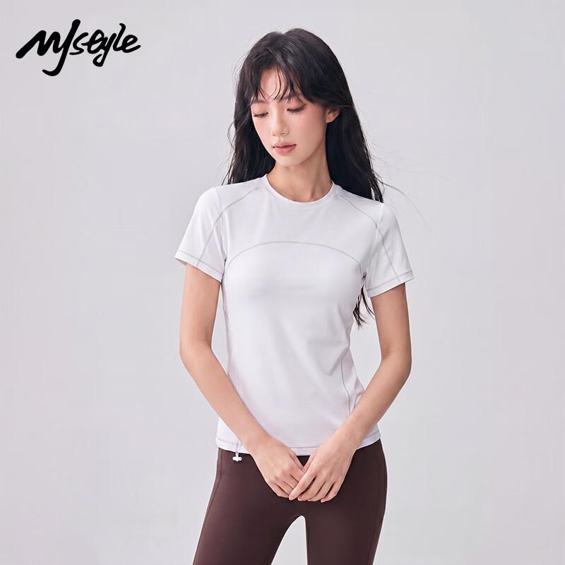 

MJ STYLE Women s Color Block Drawstring Sun Protection Short Sleeve T-Shirt L