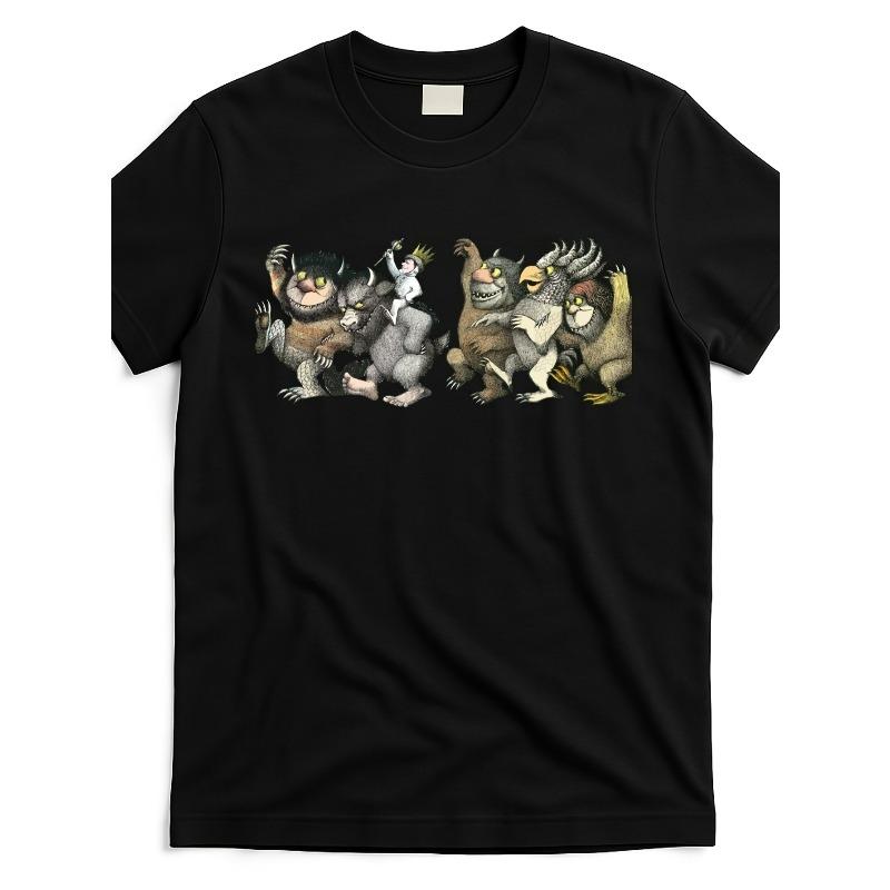 

Європейські розміри Wild-Things-Romp-Graphic-T-Shirt для чоловіків та жінок 2025 Літо Футболка з коротким рукавом з принтом 4XL чорний