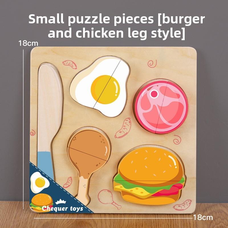 Wooden Cut Fruits And Vegetables Puzzle For Kids Kids Kitchen Play Toy