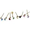 Gold-Plated Sterling Silver Zircon Stud Earrings – Fashionable & Versatile Women's Jewelry.