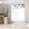 Aesthetic 2026 Wall Calendar - Runs Until December 2026 - The Perfect Large Modern Greenery Calendar Planner for Easy Organizing