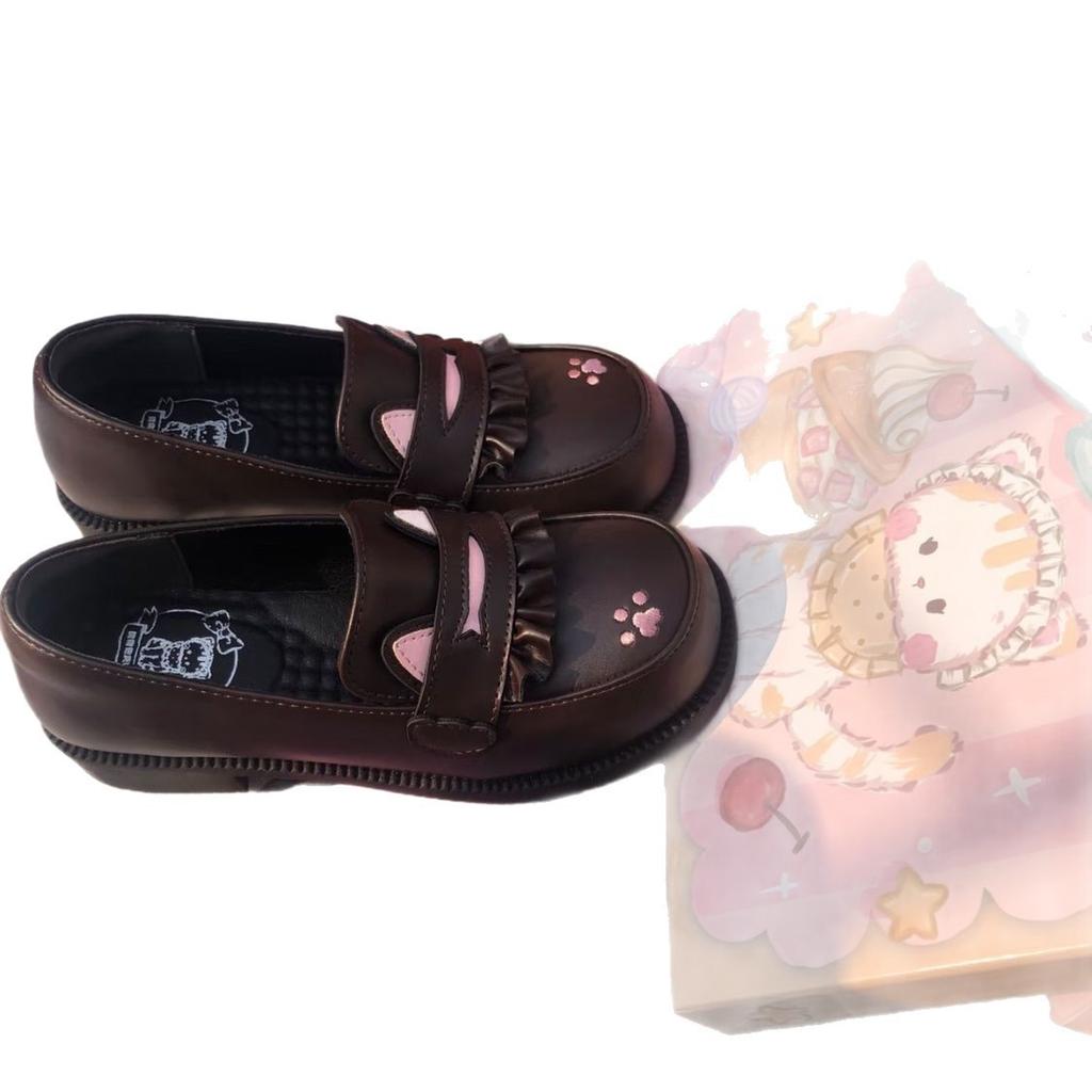 Cat college princess small leather shoes are original and original platform heightening round head JK uniform shoes super soft Lolita