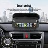 Solar TPMS Car Tire Pressure Alarm Monitor System Real-Time Display Warning Windshield Auto Driving Safety Kit with 4 Sensors