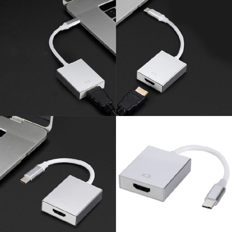 USB C To Hdmis 4K Adapter Aluminum Design For Smartphone Tablets Laptop TV Monitors Connectivity Plugs and Play