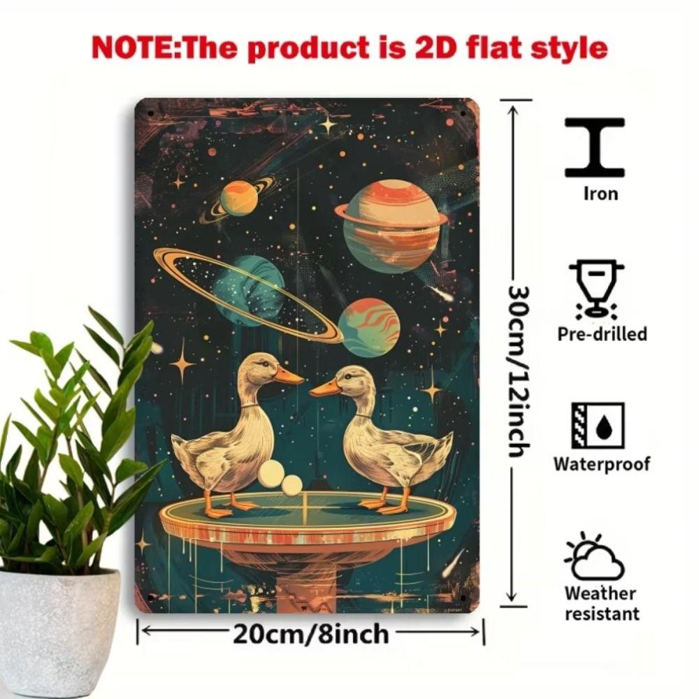 Handmade Metal Tin Painting Wall Art 20x30cm Home Decor