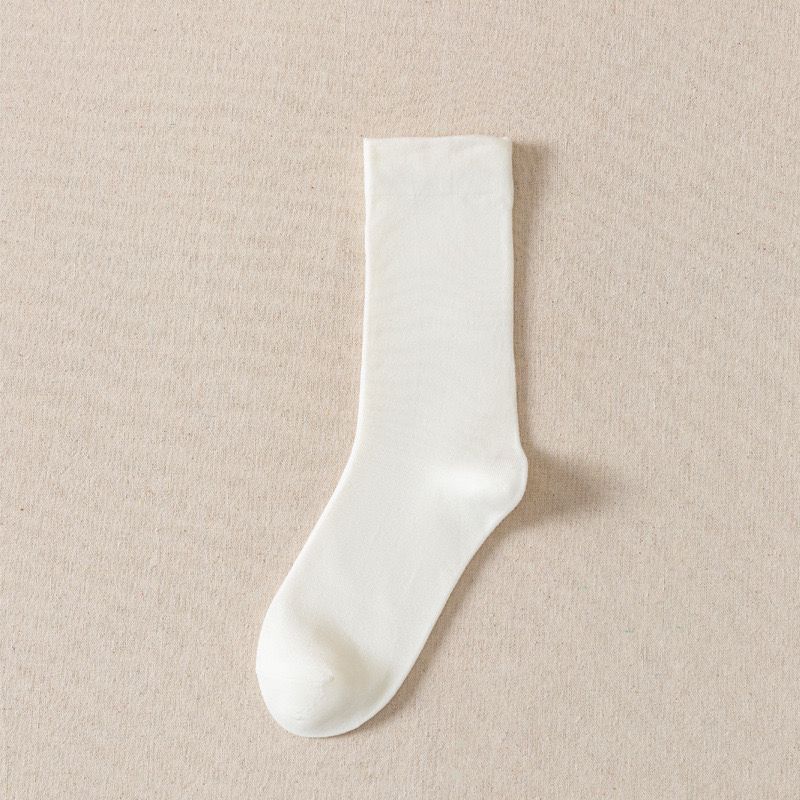 White Socks Stackable Confinement Socks Student Tide Stockings Japanese Medium Tube Socks Women'S Socks