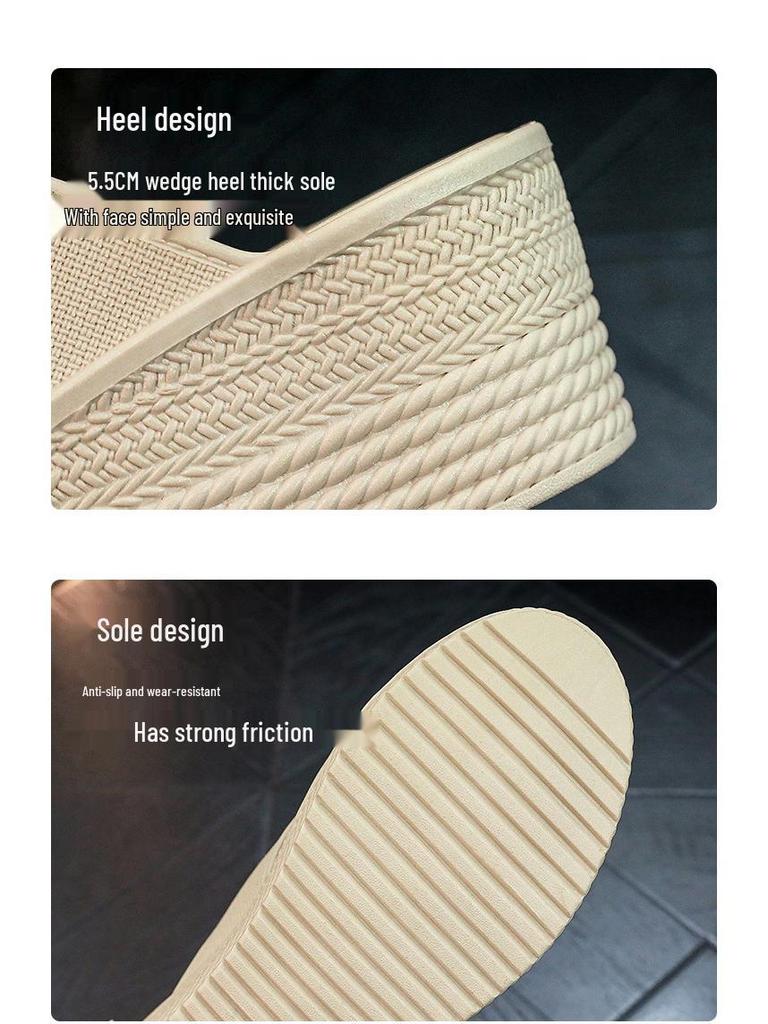 Women's Outdoor Non-Slip Wedge Heel Summer Sandals with Thick Sole