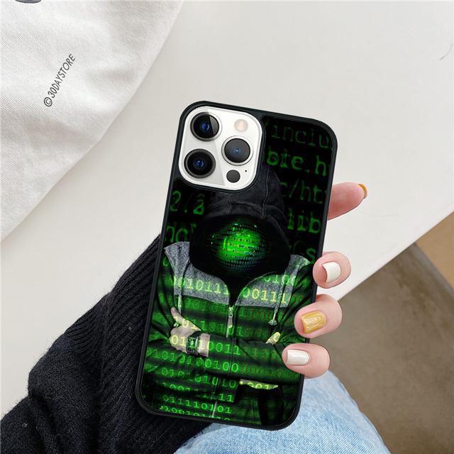 Matrix Hacker Phone Case Back Cover For iPhone 17 Air 16 15 14 Plus 11 Pro Max 13 Pro Max 12 Max Coque