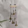 Key Star Bell Retro Distressed Wind Chime Wicca Pagan Style Bell Crafts Ornaments  Blessing Gift