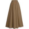 Vintage Style Double Layer Lace Patchwork Midi Skirt Plus Size High Waist A-Line Skirt Mid-Length Flared Skirt for Women