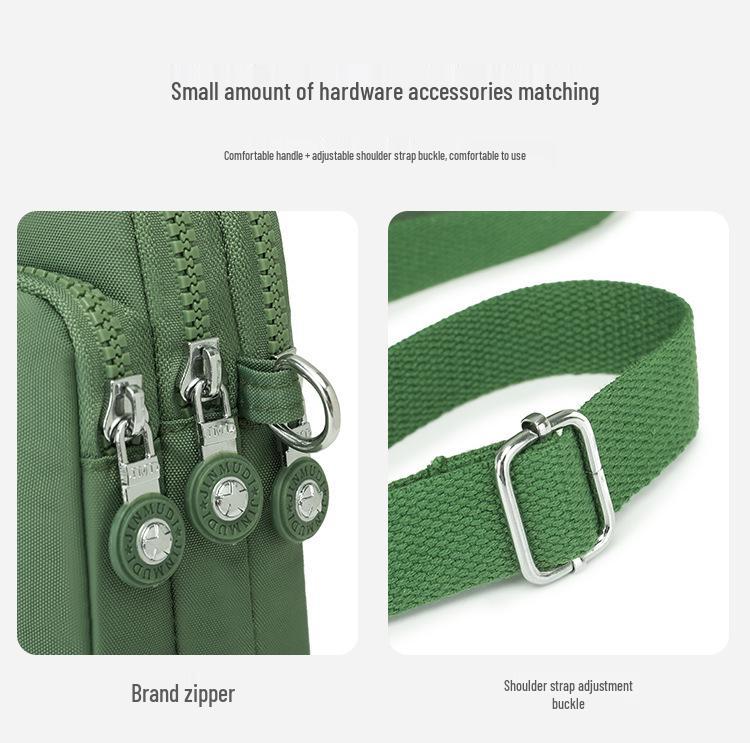 Women's Mini Crossbody Phone Bag - 2025 Multi-layer Oxford Cloth Compact Shoulder Bag