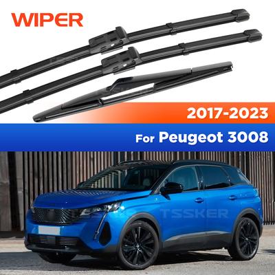Pro Peugeot 3008 Mk2 2017- 2018 Stěrače Přední a Zadní Stěrky Sklo Čelní Sklo Okno Kartáčky 28"+16"+12"