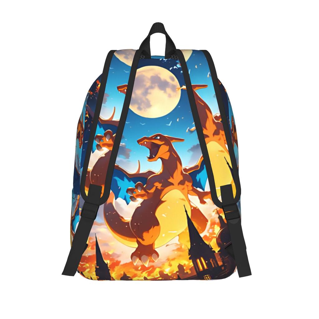 Fashion Pokemon Charizard Backpack Mochilas Vintage School Large Capacity Rucksack